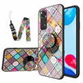 Geruit patroon Xiaomi Redmi Note 11/11S hybride hoesje - kleurrijke mandala