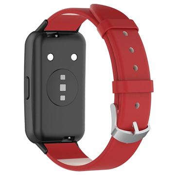 Klassieke gesp Huawei Band 7 lederen band - rood