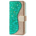 Croco Bling Series Samsung Galaxy A53 5G Wallet Case - Groen