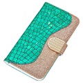 Croco Bling Series Samsung Galaxy A53 5G Wallet Case - Groen