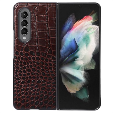 Crocodile Series Samsung Galaxy Z Fold4 5G Hybrid Case - Bruin