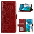 Crocodile Series iPhone 14 Wallet Leren Hoesje met RFID - Zwart