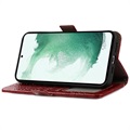 Crocodile Series Samsung Galaxy S21 FE 5G Wallet Leren Hoesje met RFID - Rood