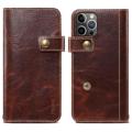 Denior Vintage Series iPhone 14 Pro Wallet Leren Hoesje