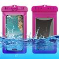 Universele waterdichte hoes met dubbele sluiting - 6.5", IPX8 - Hot Pink