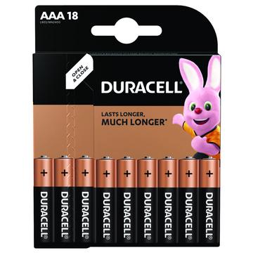 Duracell Basic LR03/AAA Alkaline batterijen - 18 stuks.