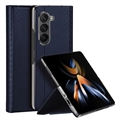 Samsung Galaxy Z Fold5 Dux Ducis Bril Flip Hoesje - Blauw