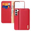 Dux Ducis Hivo Samsung Galaxy S22 5G Wallet Leren Hoesje - Zwart