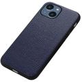 Elegante iPhone 14 Max Leren Case - Blauw