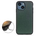 Elegante iPhone 14 Max Leren Case - Groen