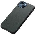 Elegante iPhone 14 Max Leren Case - Groen