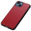 Elegante iPhone 14 Max Leren Case - Rood