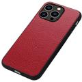 Elegante iPhone 14 Pro Leren Case - Rood