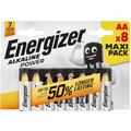 Energizer Alkaline Power LR6/AA Alkaline batterijen - 8 stuks.