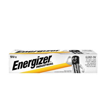 Energizer industriële 6LR61/9V alkaline batterijen - 12 stuks.