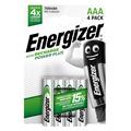 Energizer Recharge Power Plus oplaadbare R03/AAA batterijen 700mAh - 4 stuks.