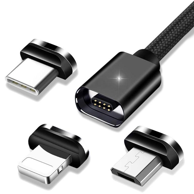 loyaliteit Worstelen Aanpassing Essager 3-in-1 Magnetische Kabel - USB-C, Lightning, MicroUSB - 2m