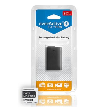 EverActive CamPro EVB001 Accu - Sony Alpha 33, Sony Alpha 55, Sony NEX-3 - 1050mAh