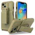 Explorer Series iPhone 14 Plus Hybride Hoesje met Riemclip - Army Groen