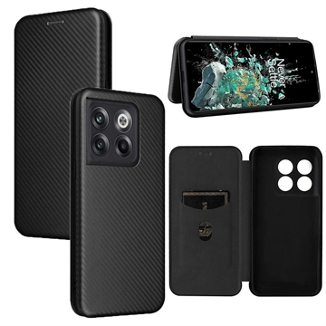 Motorola Edge (2021) Flip Case - Koolstofvezel - Zwart