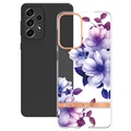 Flower Series Samsung Galaxy A33 5G TPU Case - Paars Begonia