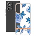 Flower Series Samsung Galaxy A53 5G TPU Hoesje - Blauwe pioen