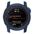 Garmin Fenix 7X/7X Solar Gegalvaniseerd TPU Hoesje - Middernacht Blauw