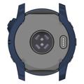 Garmin Fenix 7X/7X Solar Gegalvaniseerd TPU Hoesje - Middernacht Blauw