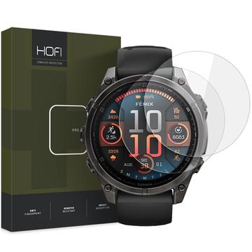 Garmin Fenix 8 Hofi Premium Pro+ Glazen Screenprotector - 47mm - 2 Stu. - Doorzichtig