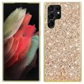 Glitter Series Samsung Galaxy S23 Ultra 5G Hybrid Case - Goud