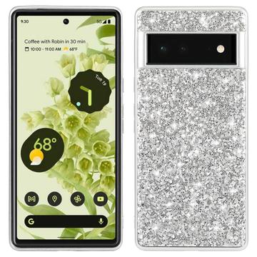 Google Pixel 8a Glitter Series Hybrid Case - Zilver