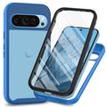 Google Pixel 9 360 Protection Series Hoesje - Blauw / Doorzichtig