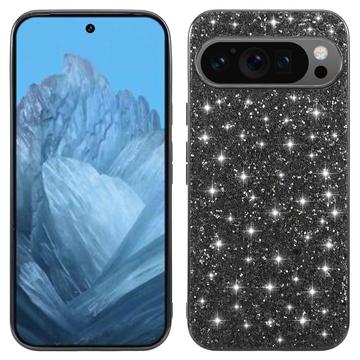 Google Pixel 9/9 Pro Glitter Series Hybride Hoesje - Zwart