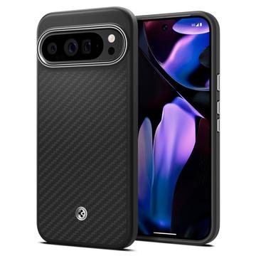 Google Pixel 9 Pro XL Spigen Enzo Aramide Hoesje - Mat Zwart