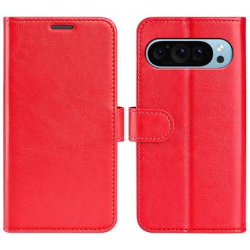 Google Pixel 9/9 Pro Portemonnee Hoesje met Magnetische Sluiting - Rood