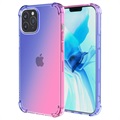 Gradient Schokbestendig iPhone 14 Pro Max TPU Hoesje - Blauw / Roze