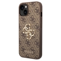 Guess 4G Big Metal Logo iPhone 14 Hybrid Case - Zwart