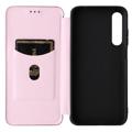 HTC Desire 22 Pro Wallet Case - Koolstofvezel - Rosé goud