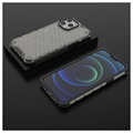 Honeycomb Armored iPhone 14 Pro Hybrid Case - Zwart