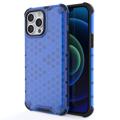 Honeycomb Armored iPhone 14 Pro Max Hybrid Case - Blauw