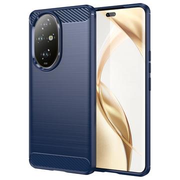 Honor 200 Pro Geborsteld TPU Hoesje - Koolstofvezel - Blauw