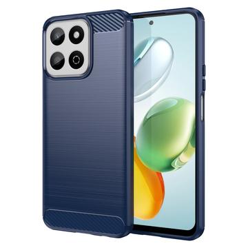 Honor 200 Smart Geborsteld TPU Hoesje - Koolstofvezel - Blauw