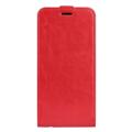 Honor 70 Pro Vertical Flip Hoesje met Kaarthouder - Rood