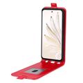 Honor 70 Pro Vertical Flip Hoesje met Kaarthouder - Rood