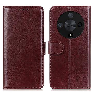 Honor Magic6 Lite/X9b Wallet Case met Magnetische Sluiting - Bruin