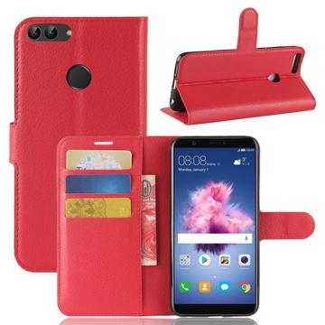 Huawei P Smart Wallet Case met Magnetische Sluiting - Rood