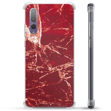 Huawei P20 Pro Hybrid Case - Rood Marmer