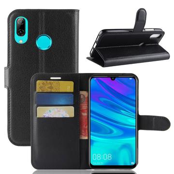 Huawei P30 Lite Wallet Case met Magnetische Sluiting - Zwart