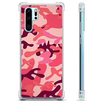 Huawei P30 Pro Hybrid Case - Roze Camouflage