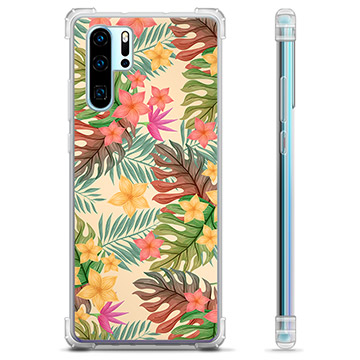 Huawei P30 Pro Hybrid Case - Roze Bloemen